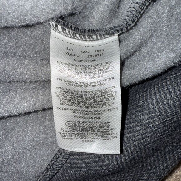 Columbia  Pullover Size Large Black Herringbone Pockets Mock Neck - Picture 6 of 8